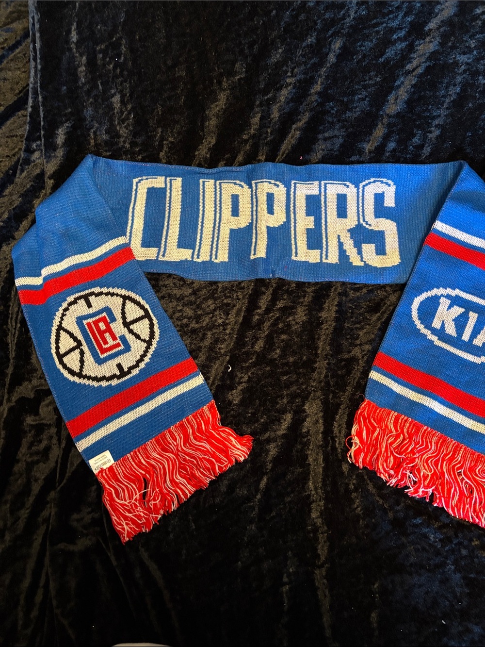 Los Angeles Clippers Blue & Red Knit Team Scarf